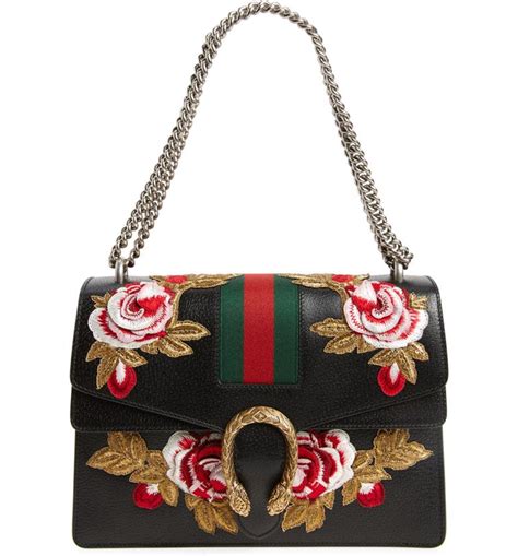 gucci embroidered backpack roses|gucci boutique bag.